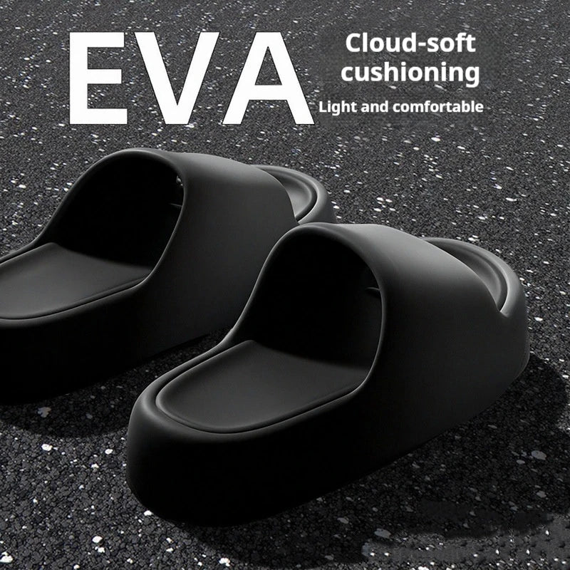 New EVA Cloud Slides Thick Sole Non Slip Odor Free Summer Slippers For Women Men Bathroom Dormitory Shower Bedroom Home Shoes