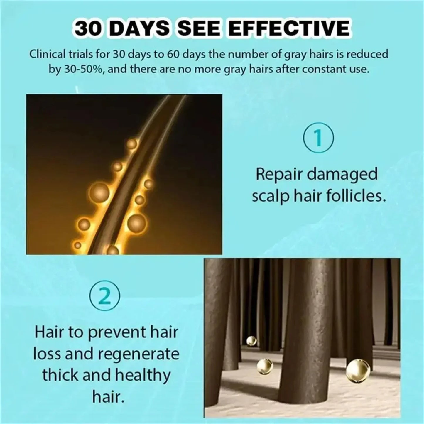 Natural Hair Care Essence Serum Anti Gray Nourish Repair For All Hair Types