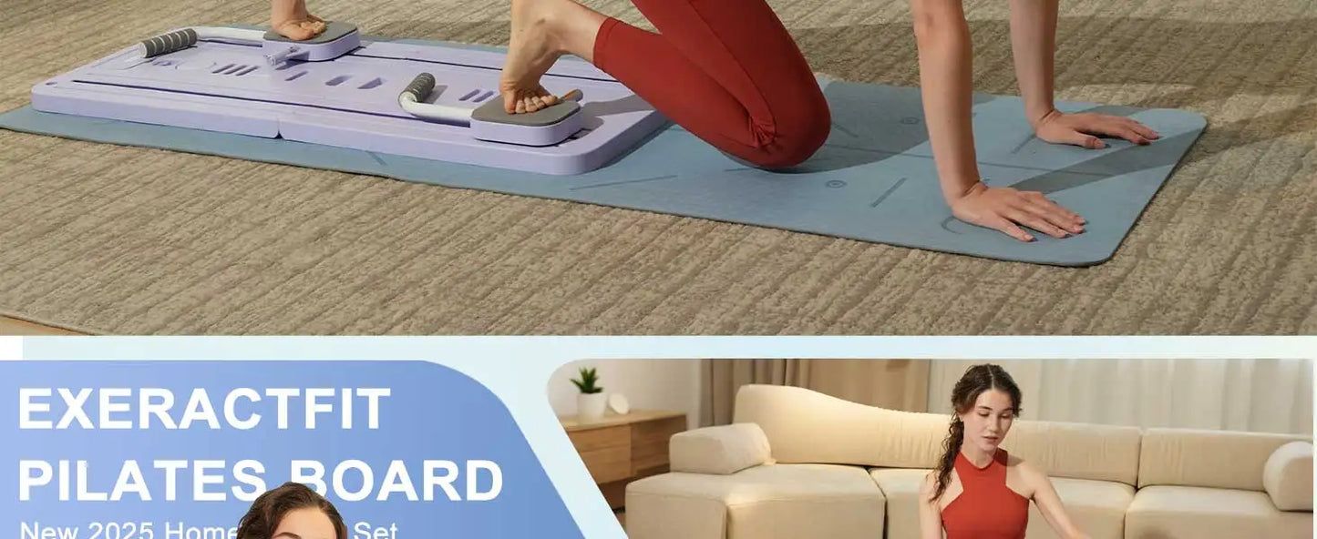 MultiFunctional Pilates Board Abs Abdominal Exercise Board Fitness Resistance Bands Rebound Leg Arm Back Train For Home Office