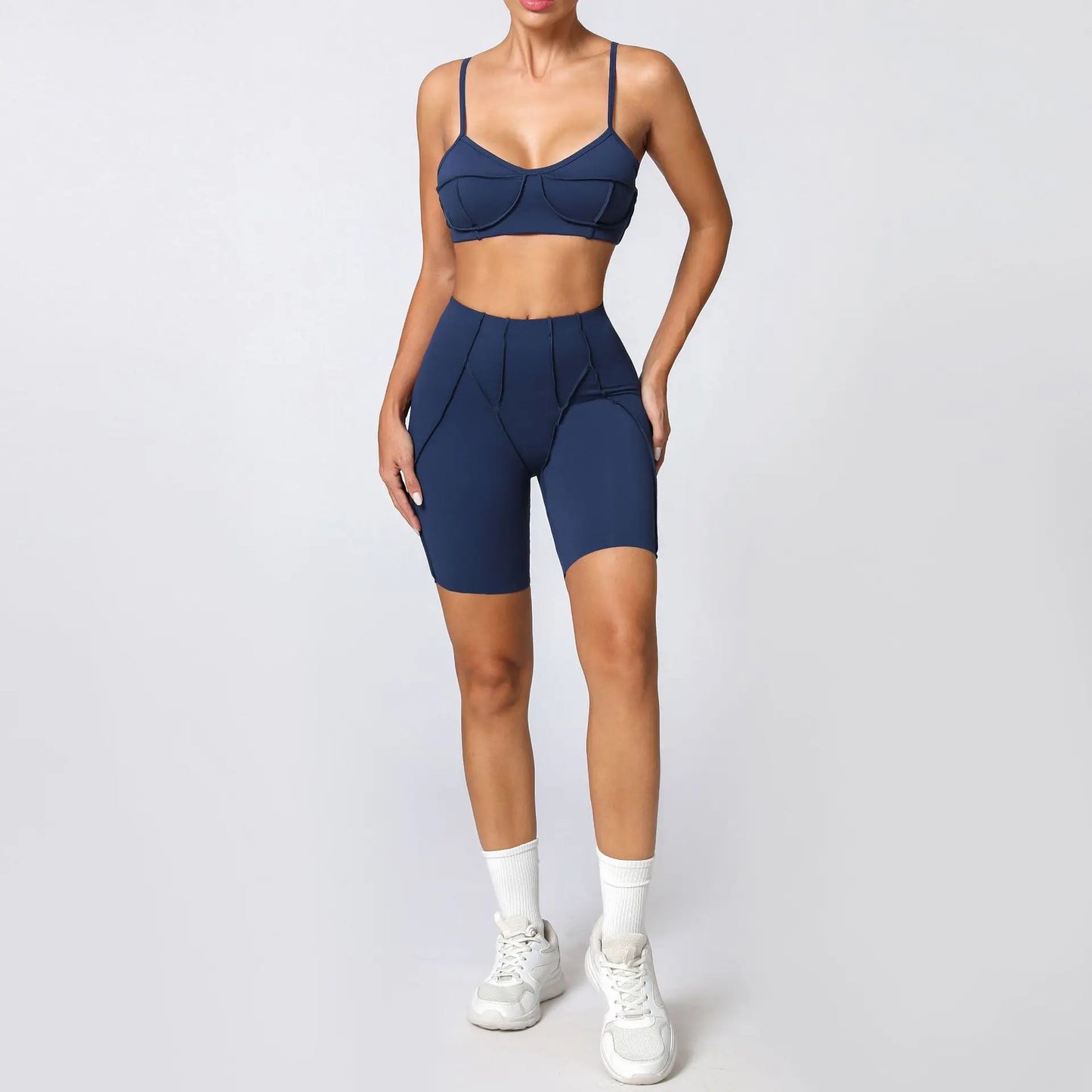 Seamless Yoga Sets Sports Fitness Hip-lifting High Waist Skinny Long-sleeved Suit Running Workout Gym Leggings Sets for Women