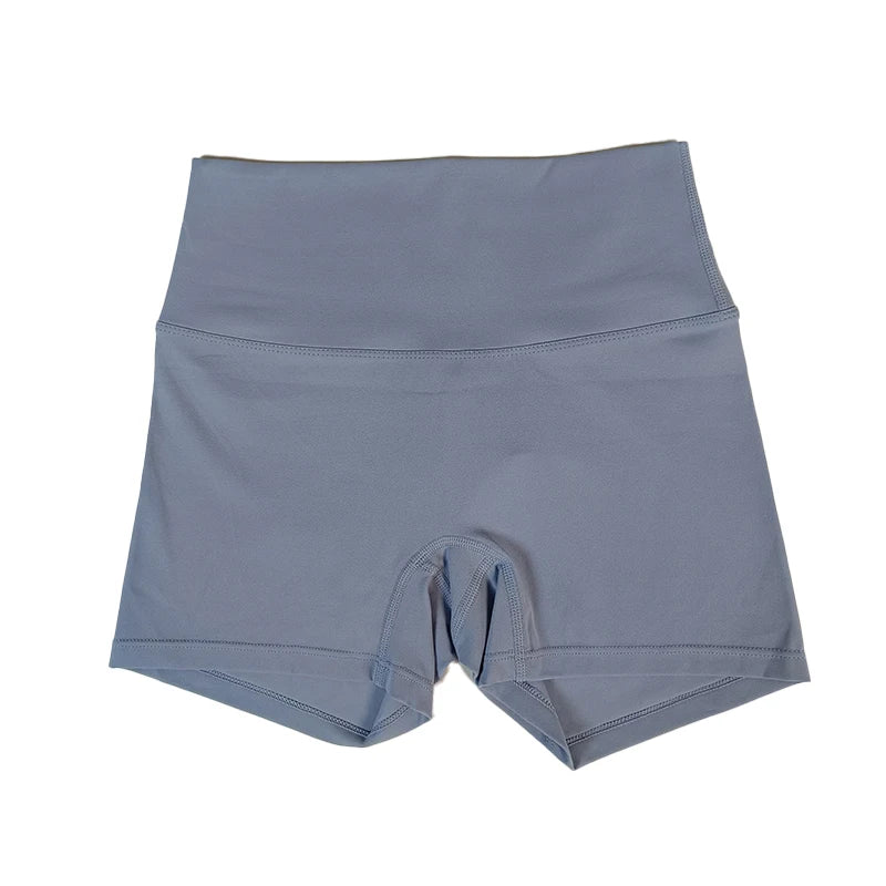 Yoga Shorts Solid Color Women Fitness Shorts High Waist Legging Bike Soft Fabric Proof Comprehensive Training Jog Sportswear
