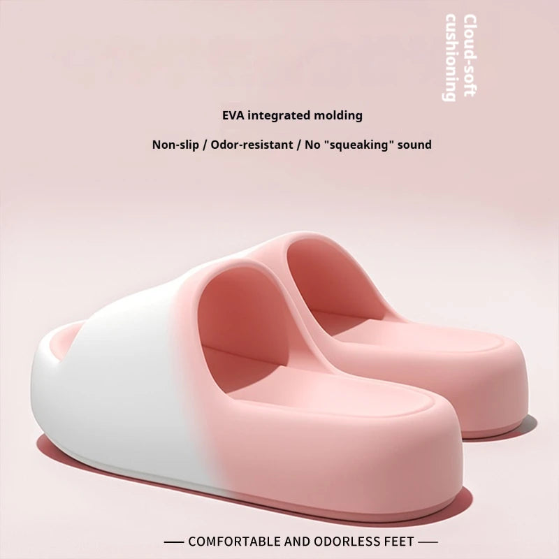 New EVA Cloud Slides Thick Sole Non Slip Odor Free Summer Slippers For Women Men Bathroom Dormitory Shower Bedroom Home Shoes