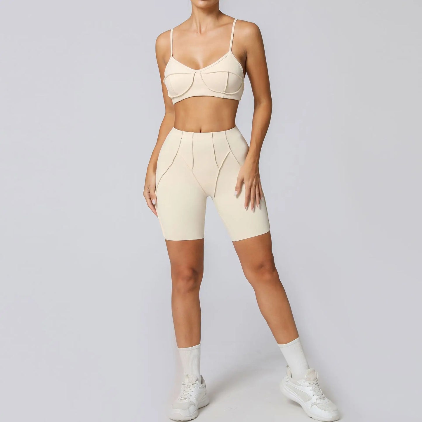 Seamless Yoga Sets Sports Fitness Hip-lifting High Waist Skinny Long-sleeved Suit Running Workout Gym Leggings Sets for Women
