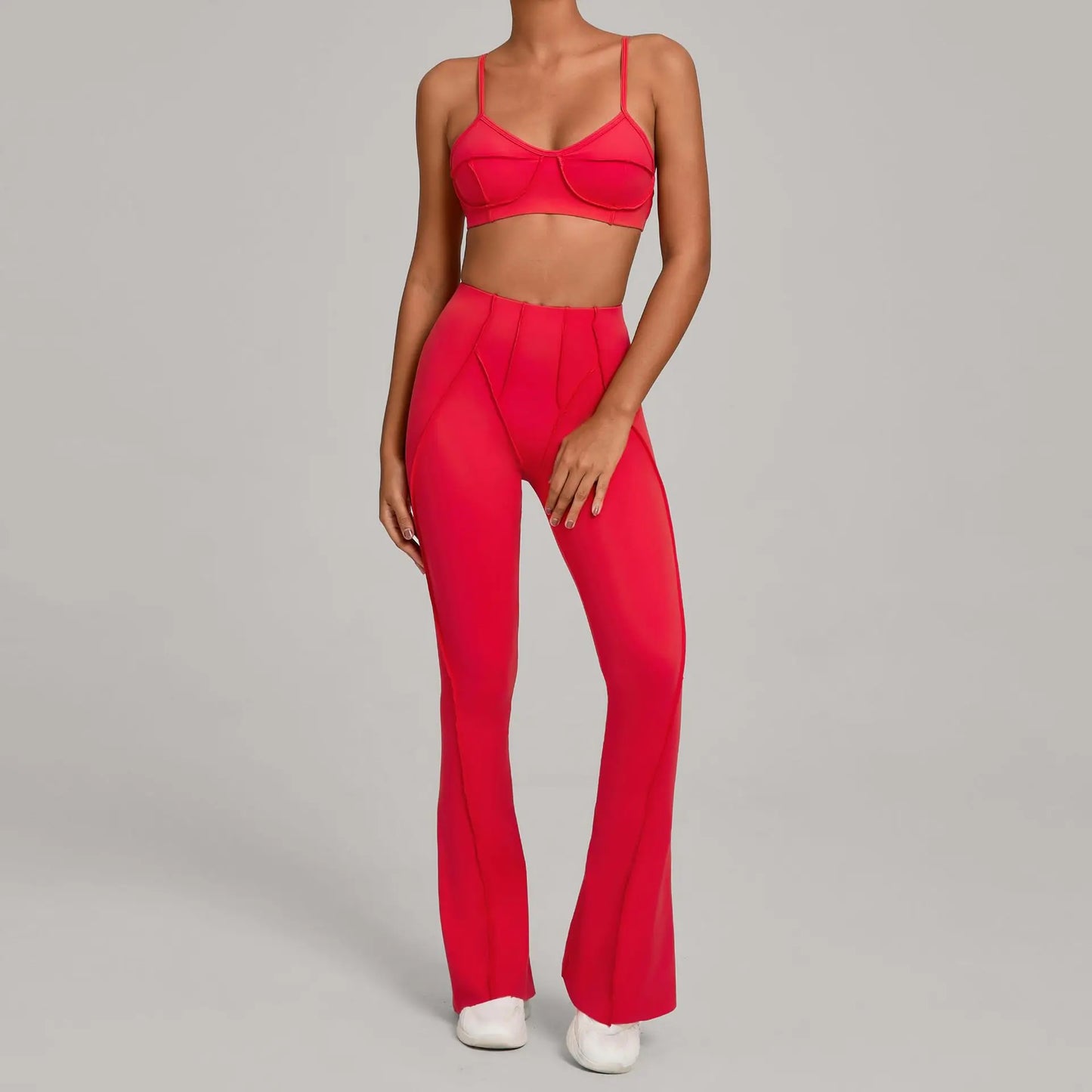 Seamless Yoga Sets Sports Fitness Hip-lifting High Waist Skinny Long-sleeved Suit Running Workout Gym Leggings Sets for Women