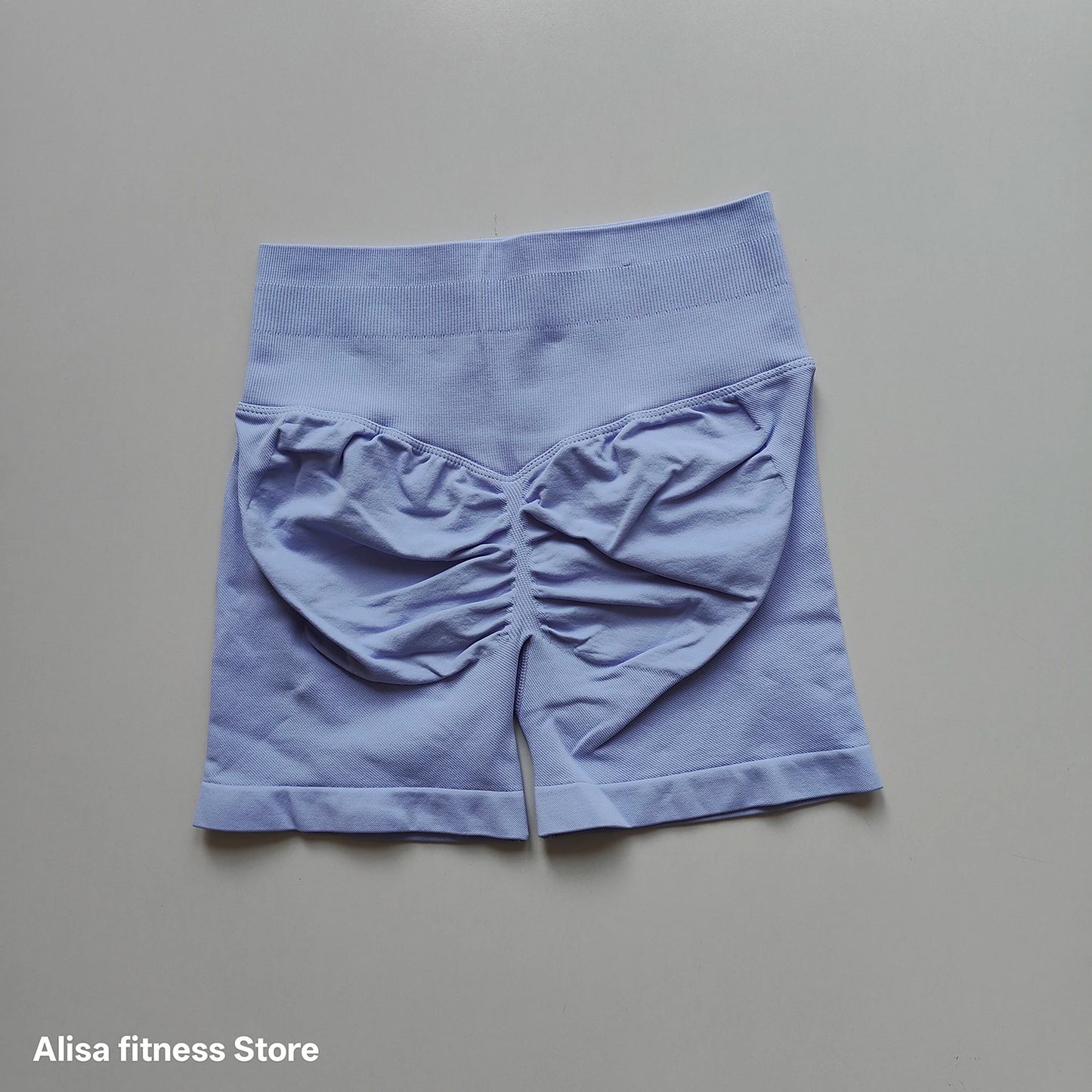 Summer High Waisted Yoga Shorts Tummy Control Seamless Fitness Shorts Sexy Running Fitness Short Pants Solid Color Yoga Leggings