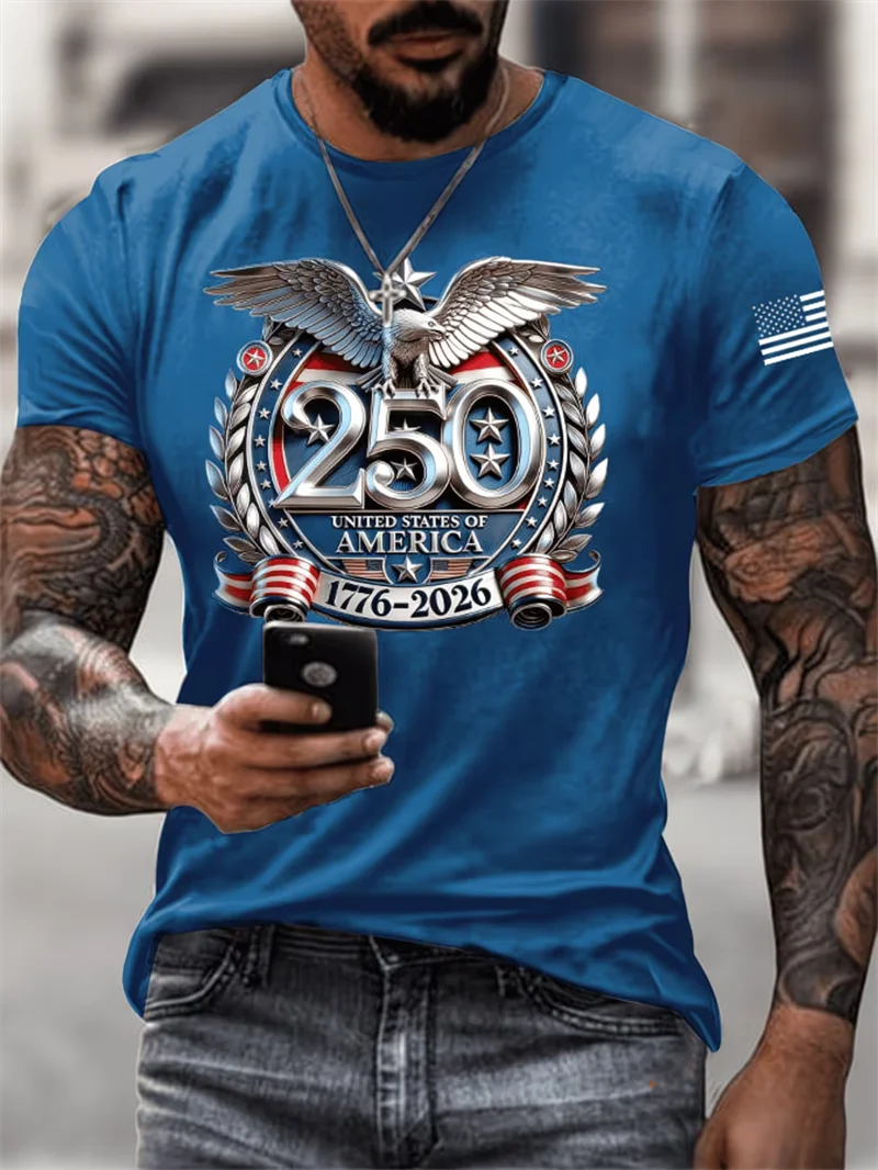 Custom USA Patriotic Inspired T-shirt Men Women God Bless The USA American Flag Print 4th Of July Streetwear Men Clothing