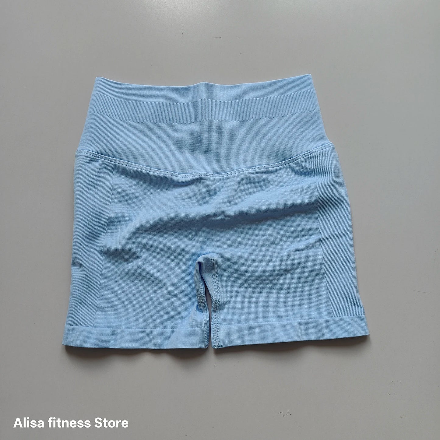 Summer High Waisted Yoga Shorts Tummy Control Seamless Fitness Shorts Sexy Running Fitness Short Pants Solid Color Yoga Leggings