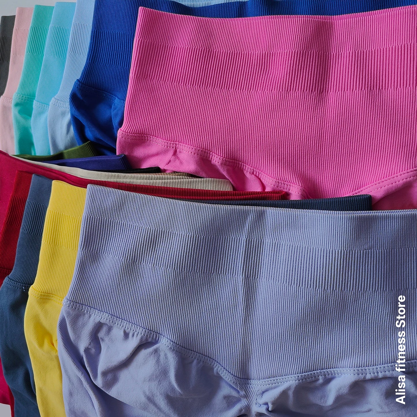 Summer High Waisted Yoga Shorts Tummy Control Seamless Fitness Shorts Sexy Running Fitness Short Pants Solid Color Yoga Leggings