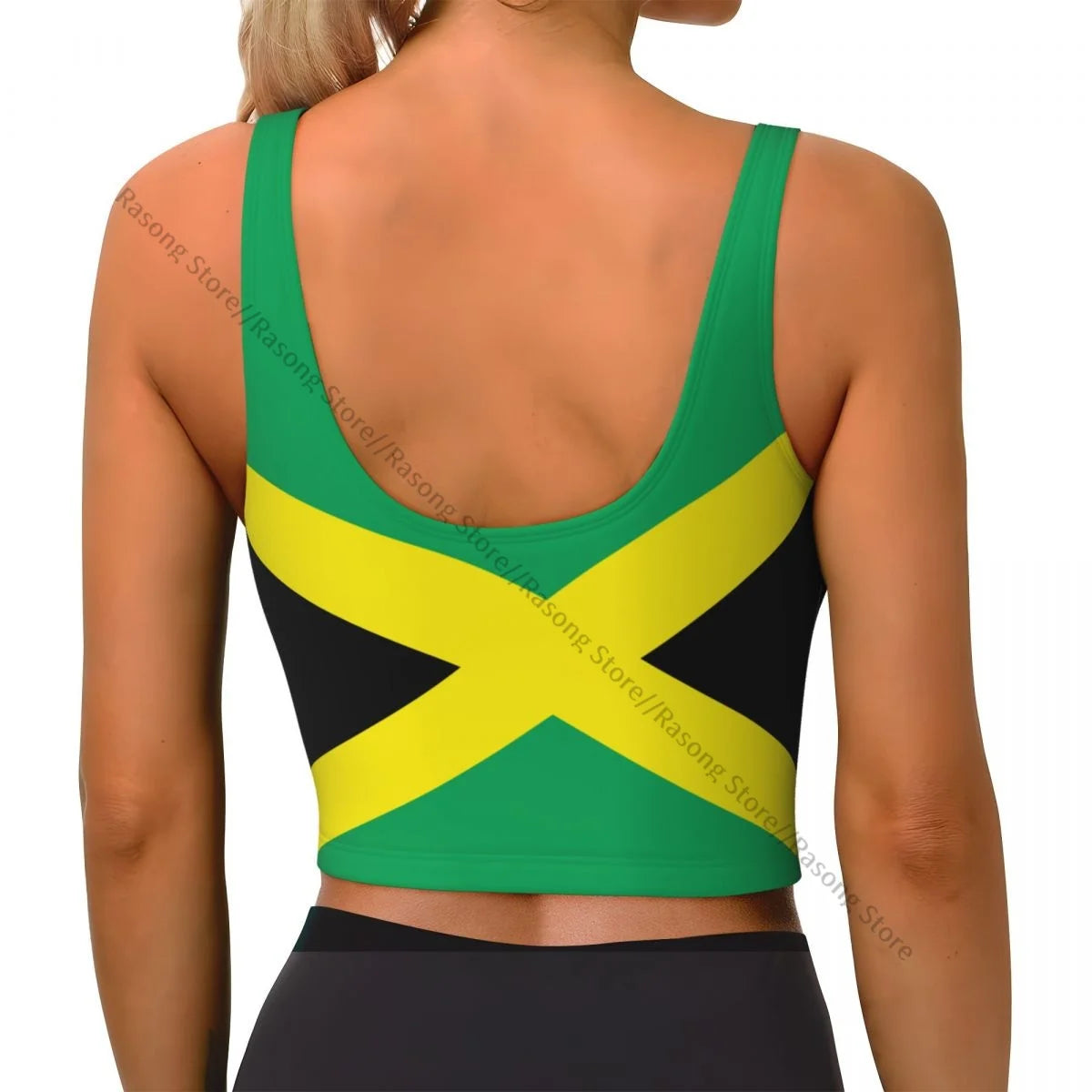 Sports Bra Women Running Yoga Clothes Vest Jamaica Flag Gathering Fitness Vest