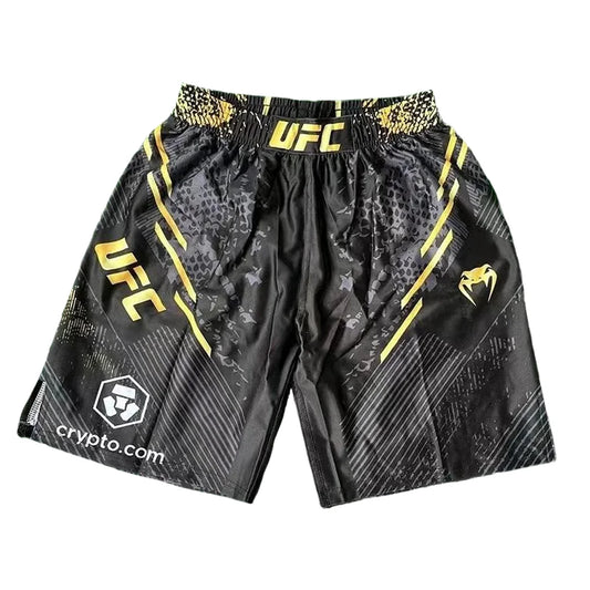 MMA Training Men's Drawstring Quick Drying  Shorts Thai Kick Boxing Gym Sports Knee Length Exercise Shorts
