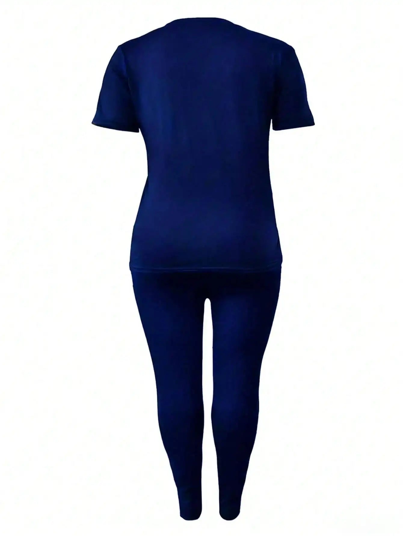 2026 Women's New Casual Spring/Summer Two Piece Set Round Neck Letter Printed Short Sleeve T-shirt and Letter Printed Pants Set