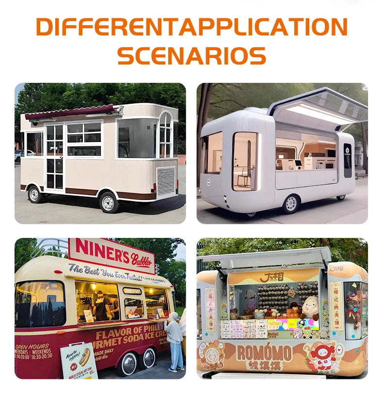 Catering Food Truck Fully Equipped Mobile Kitchen Pizza Coffee Cart Ice Cream BBQ Truck Cheap Mobile Food Trailer
