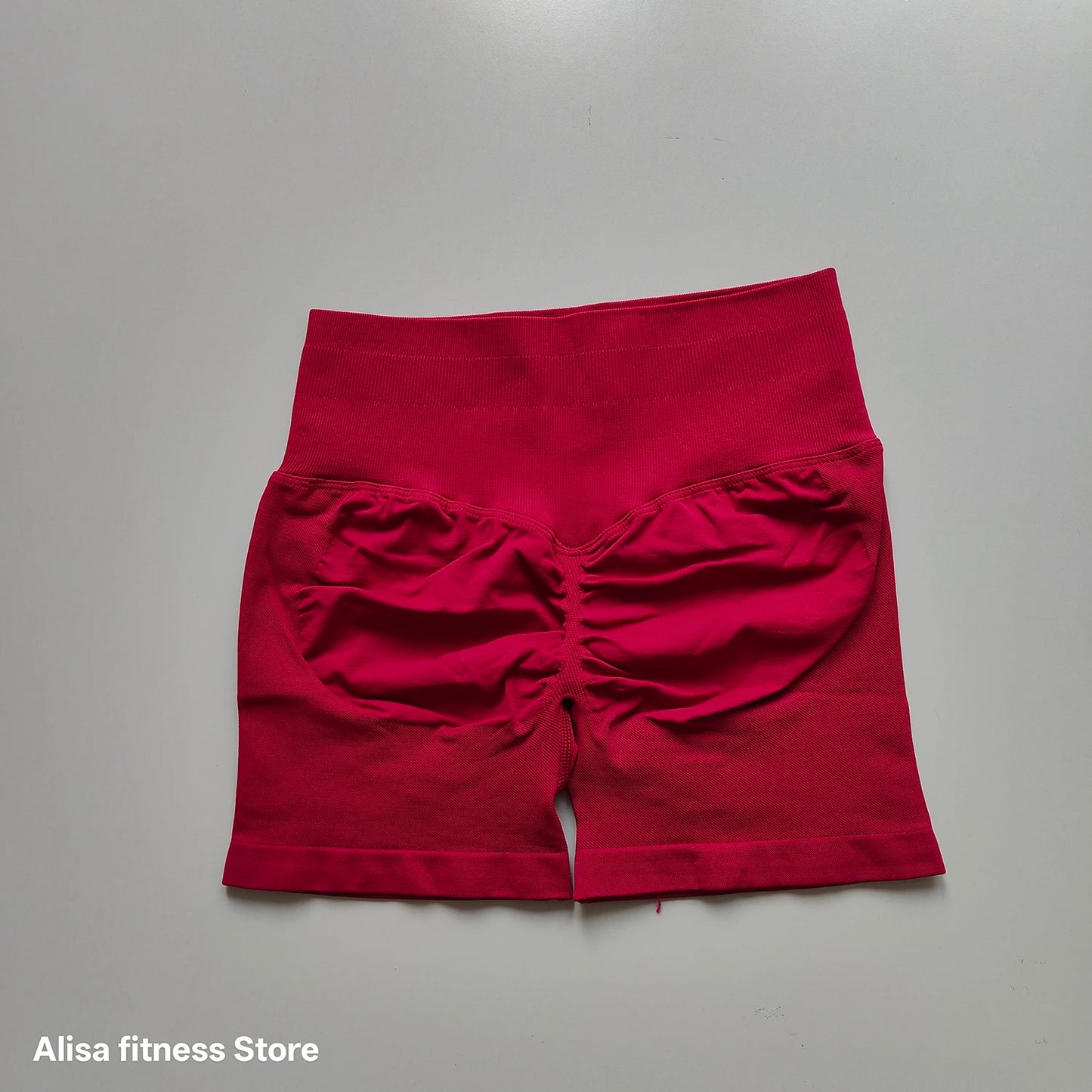 Summer High Waisted Yoga Shorts Tummy Control Seamless Fitness Shorts Sexy Running Fitness Short Pants Solid Color Yoga Leggings