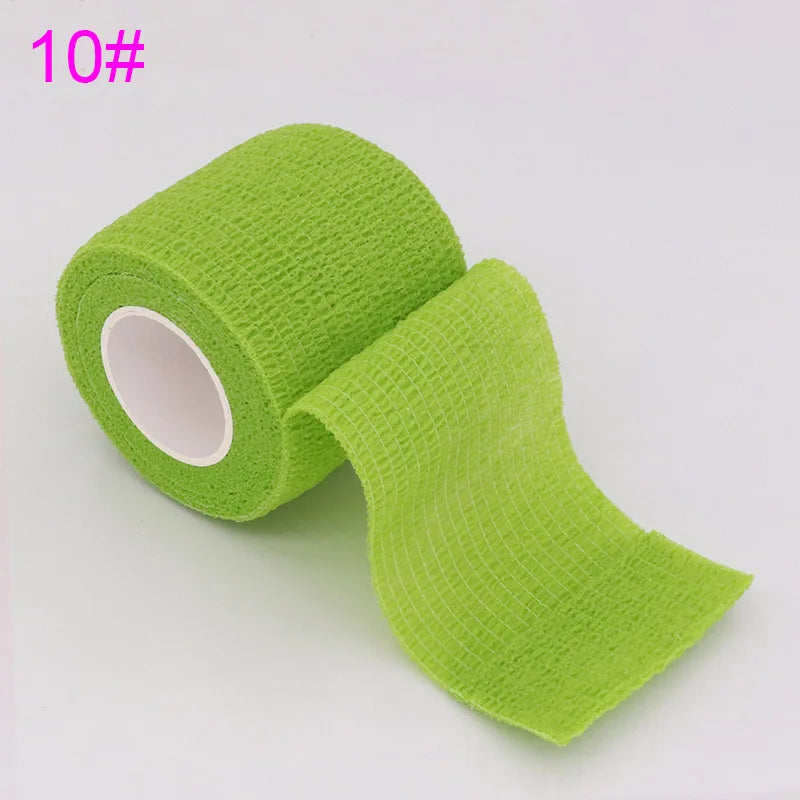 18 Colors Colorful Athletic Wrap Tape Self Adhesive Elastic Bandage Bands Sports Protector For Knee Finger Ankle Palm Pet