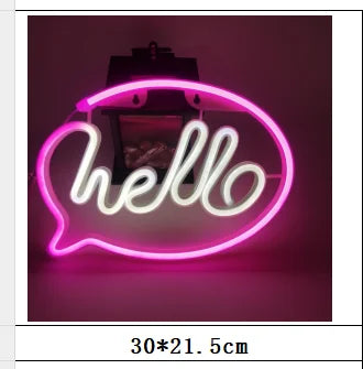 LED Neon Sign with USB/Battery for Bar Bedroom Game Room Wedding Party Wall Decor Christmas Gift Customizable Lighting