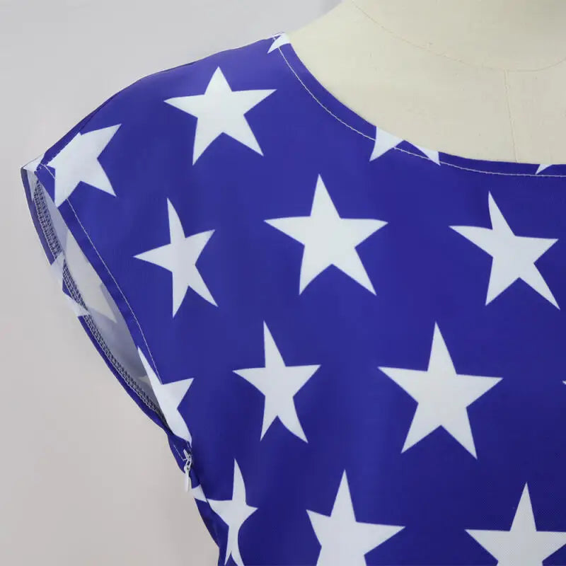 Unisex USA Flag Print Dress Patriotic Stars and Stripes Costume for 4th of July Independence Day Halloween Party Cosplay Outfit