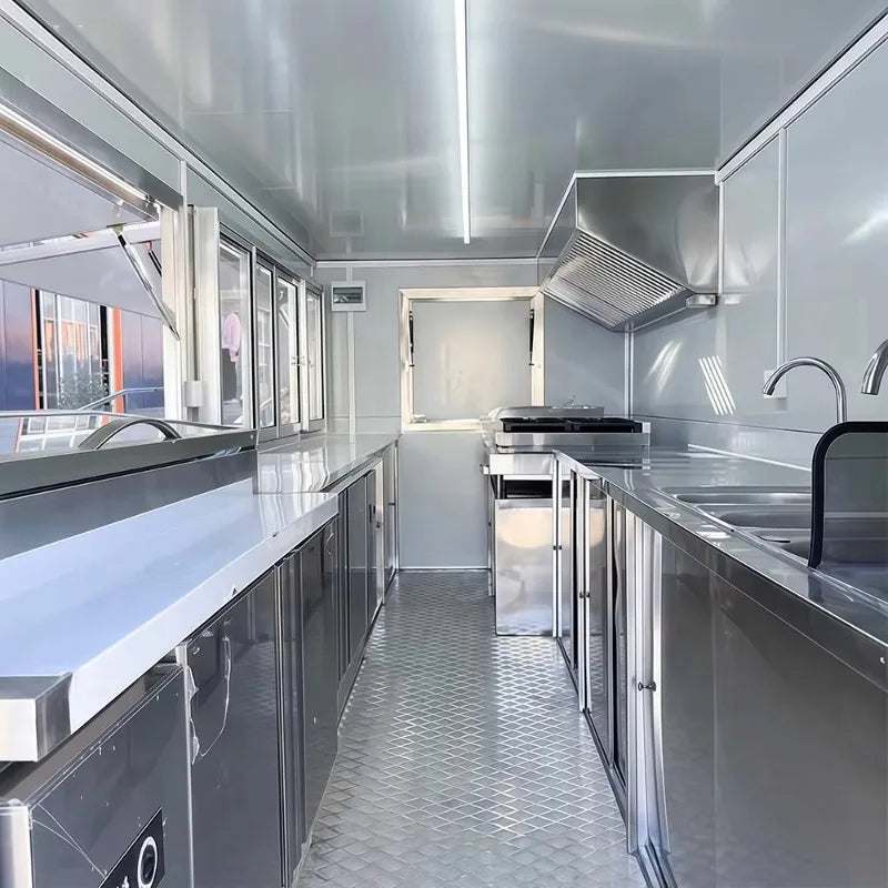Catering Food Truck Fully Equipped Mobile Kitchen Pizza Coffee Cart Ice Cream BBQ Truck Cheap Mobile Food Trailer