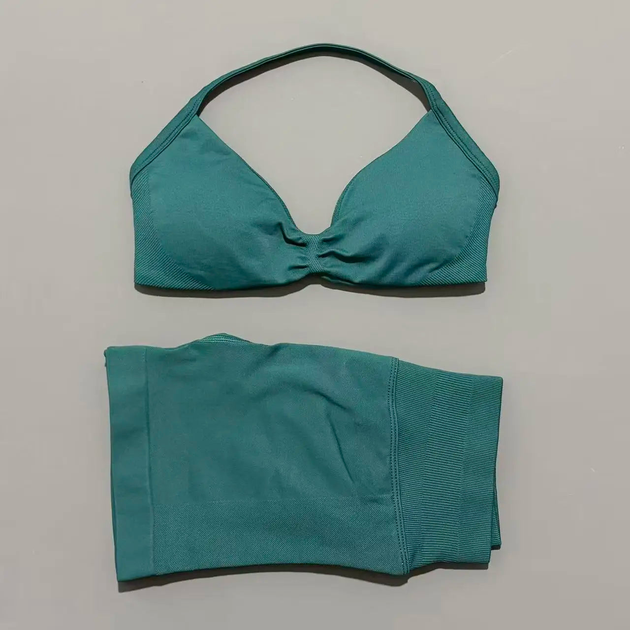 2 Piece Sports Yoga Set Sportswear Woman Gym Strappy Bra And Shorts Activewear Pilates Clothes Sports Workout Fitness Suit