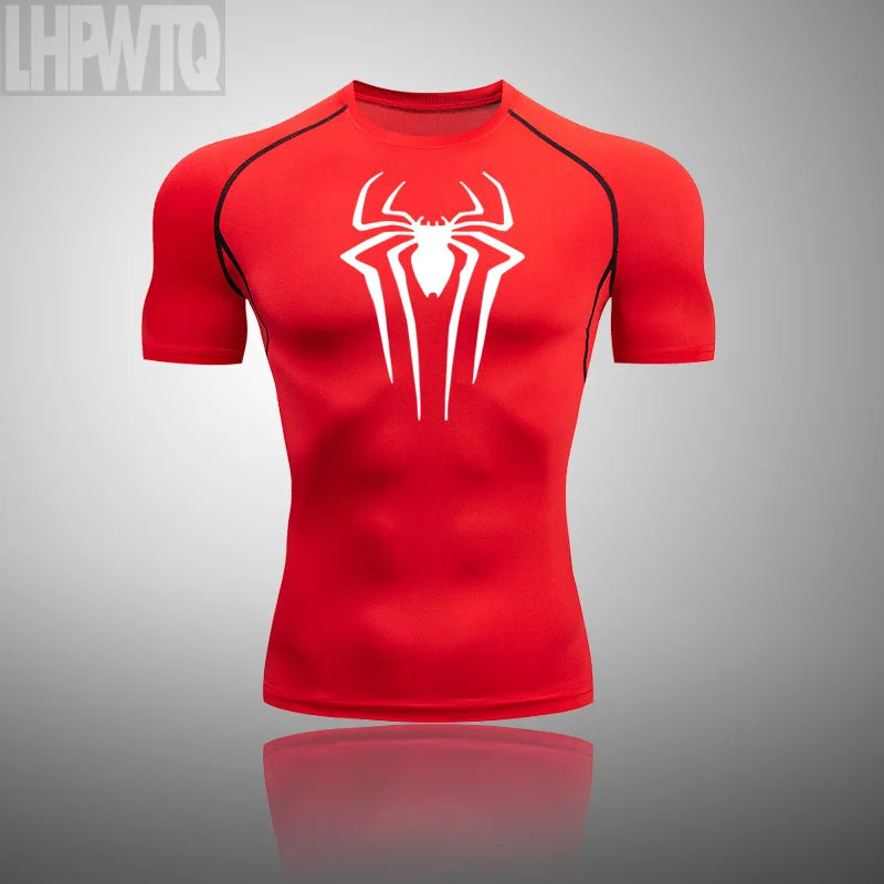 New Compression Shirt Men Rashguard Fitness Short Sleeve Running Shirt Man Gym T Shirt Sportswear Tights T Shirt Men