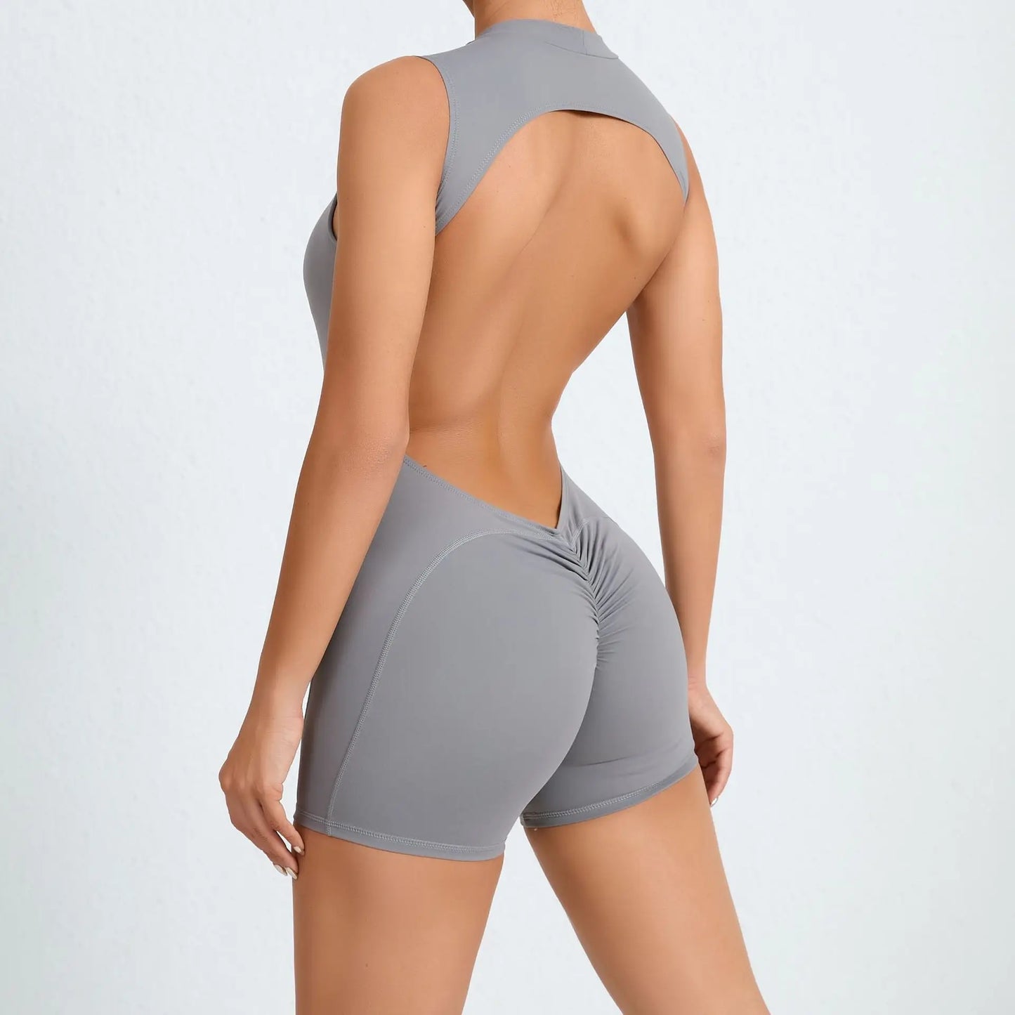 Yoga Set One-Piece Sleeveless Jumpsuits Women Overalls Fashion Backless O Neck Sporty Rompers Ladies Fitness Playsuits Bodysuits