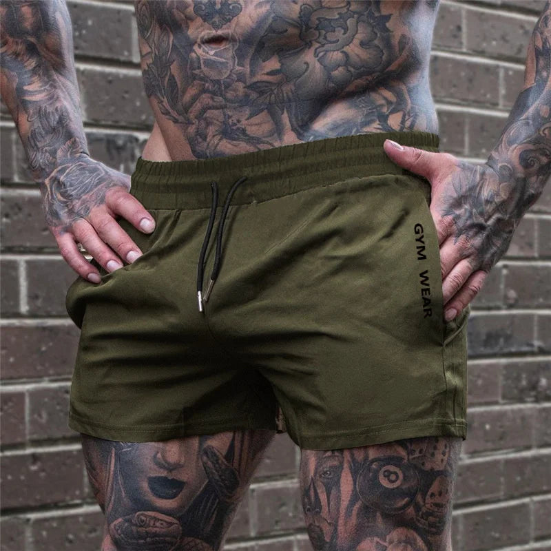 NEW Sports Trendy Quick-drying Three-point Pants Elastic Thin Running shorts Track And Field Training Pants Fitness Beach Shorts