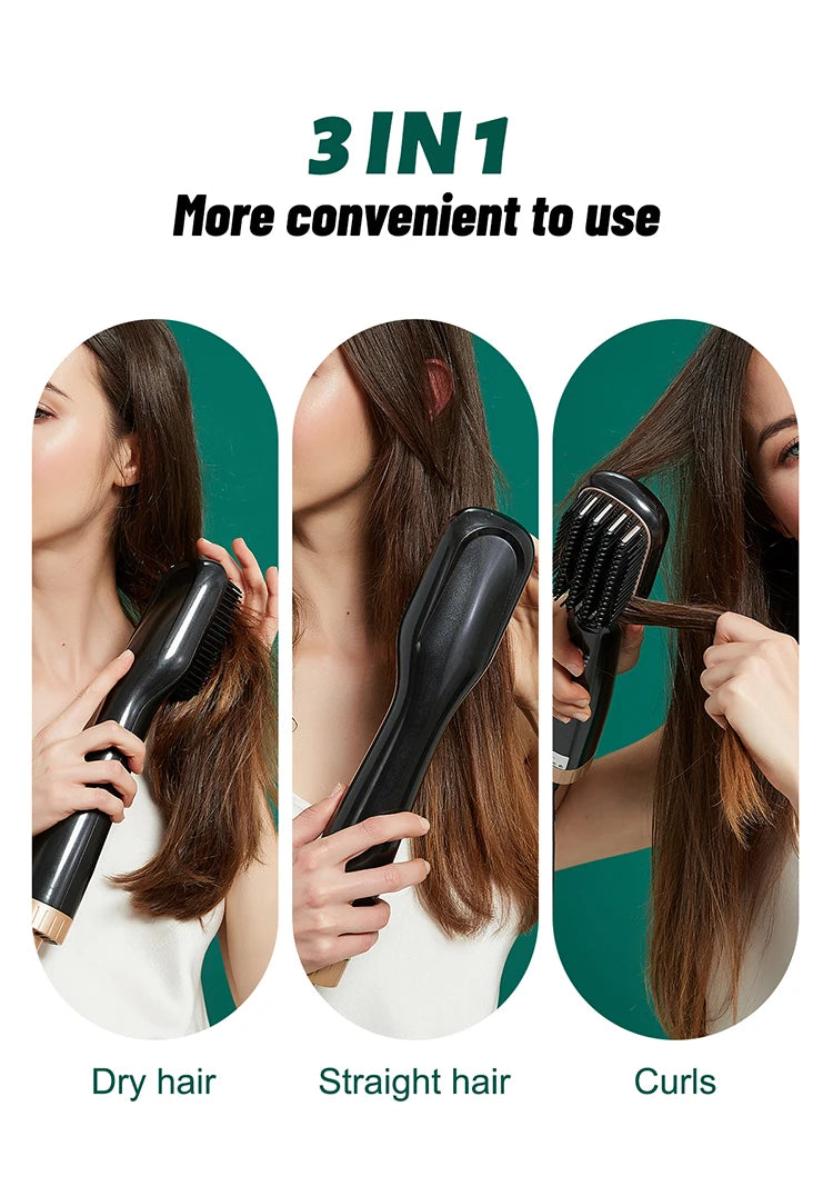 Hot Selling 3 in 1 Hair Dryer Dry and Wet Hair Straightener Comb Hot Air Brush Styler