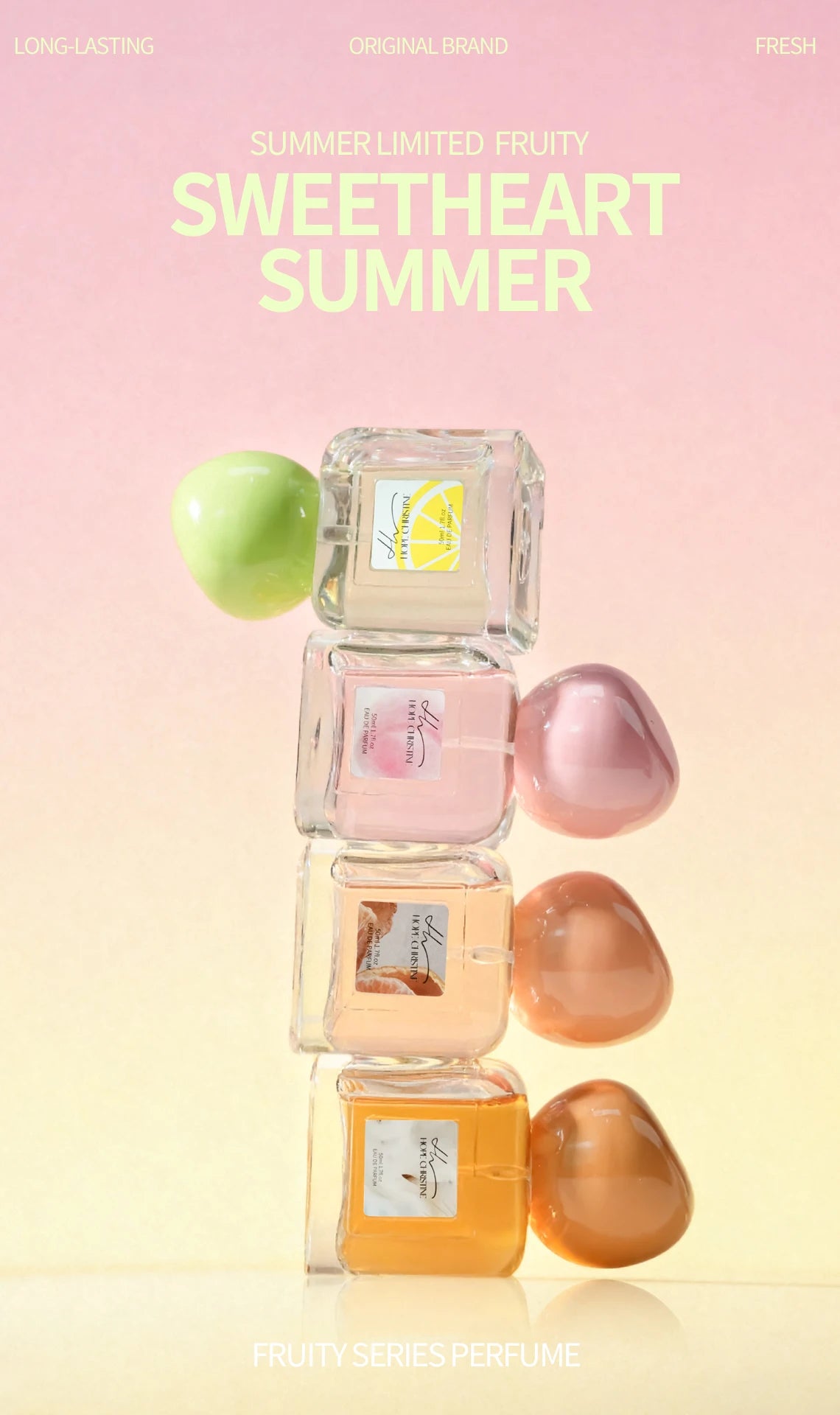 Original Luxury 7 Fruity Fragrance Series Summer Sweet Women Perfume Long Lasting for Daily Office Dating Gifting