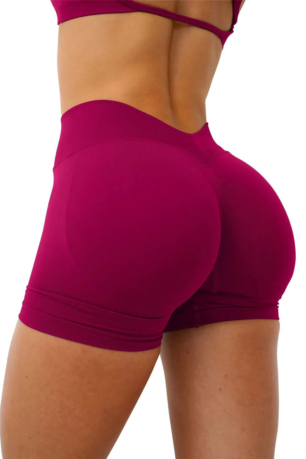 Gym Shorts Woman Seamless Yoga Shorts Fitness Training Yoga Clothing Butt Lifting Workout Short Leggings V Waist Sports Shorts