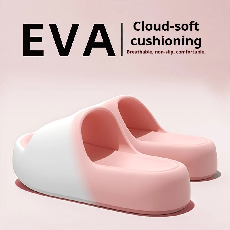 New EVA Cloud Slides Thick Sole Non Slip Odor Free Summer Slippers For Women Men Bathroom Dormitory Shower Bedroom Home Shoes