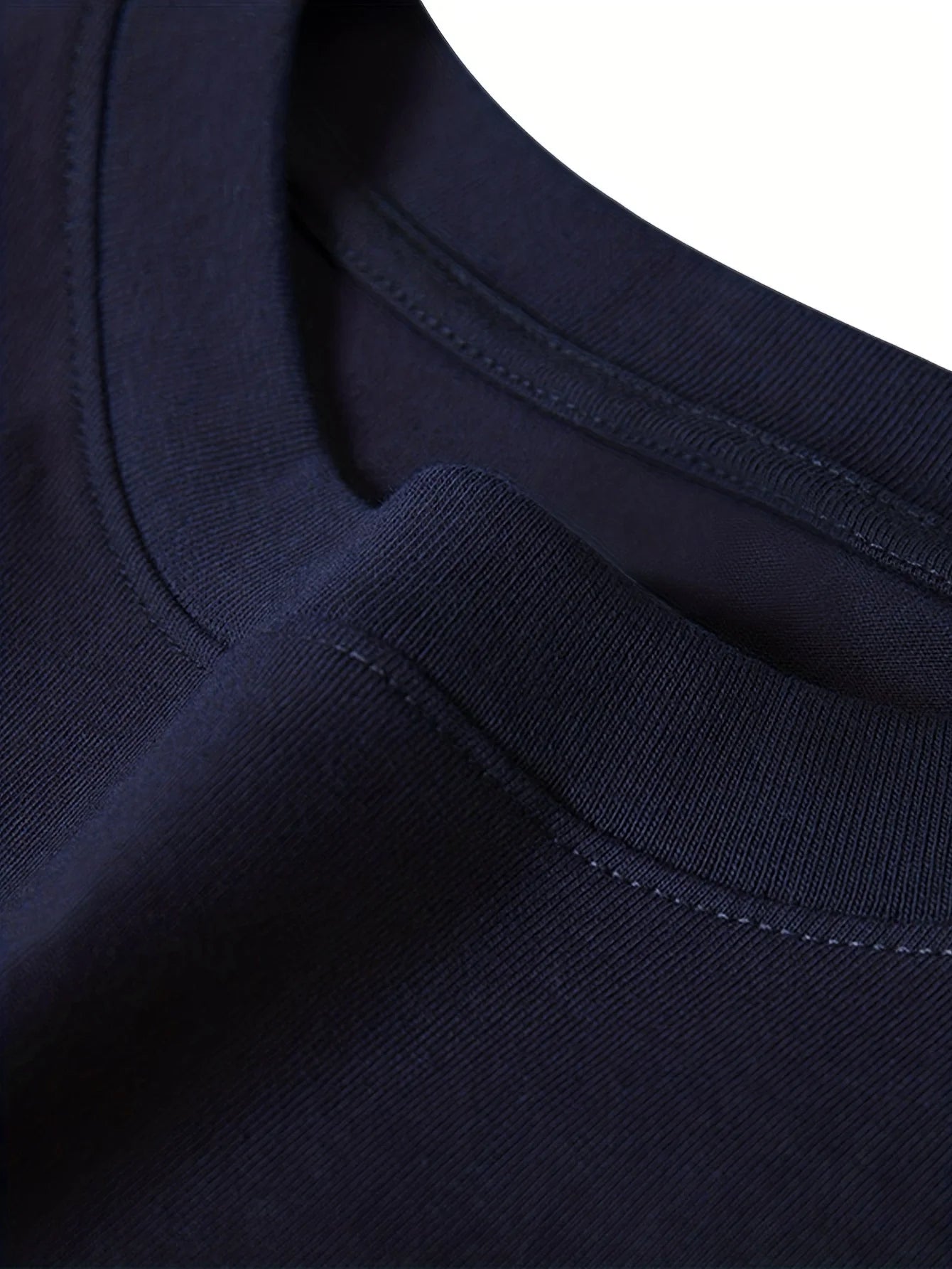 Men's 100% pure cotton loose and comfortable sports and leisure letter printed round neck long sleeved T-shirt top