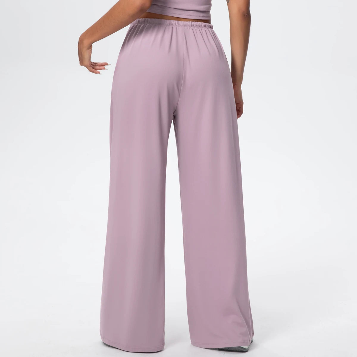 Women Quick Drying Wide Leg Yoga Pants Loose Yoga Pants High Waist With Pockets Fitness Sport Gym Workout Drawstring Full Length