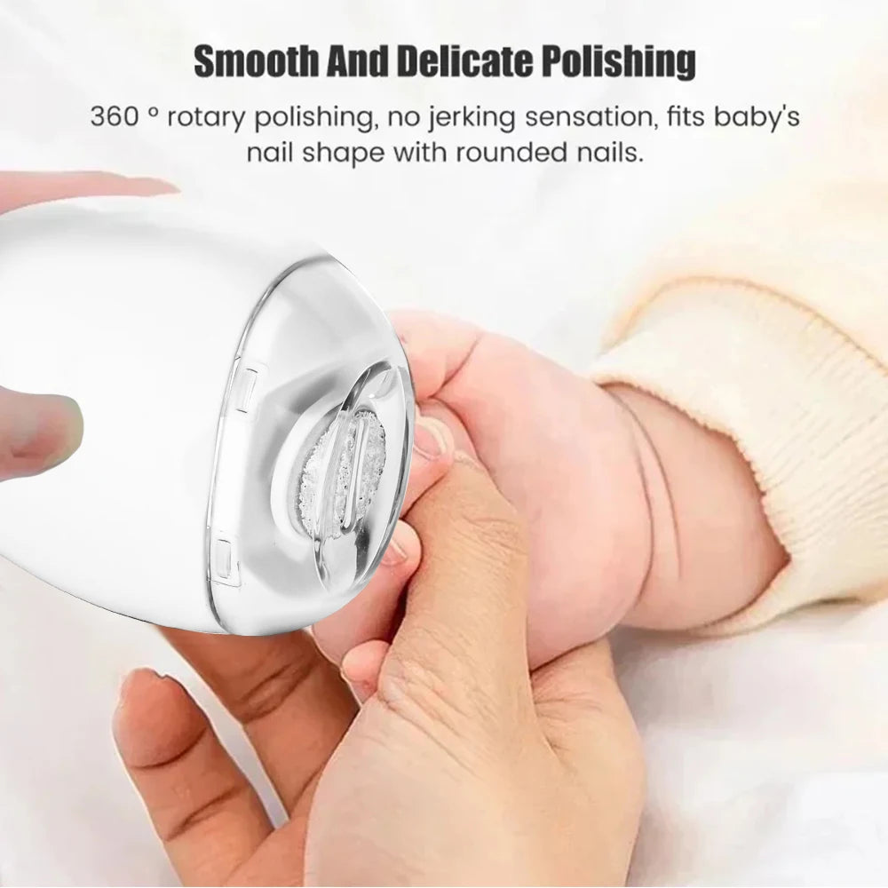 2 IN 1 Electric Nail Trimmer With LED Light Automatic Nail Grinder Trimmer For Baby Adult Mini Manicure Tools Nail Care