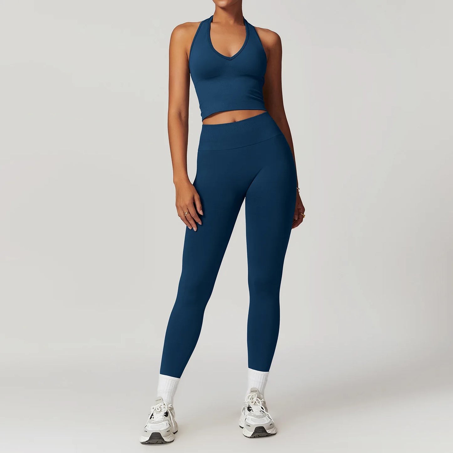 2/3/4PCS Yoga Set Gym Clothes Sportswear Seamless Yoga Suits For Women Fitness Long Sleeved Tracksuits Sports Bra Gym Leggings