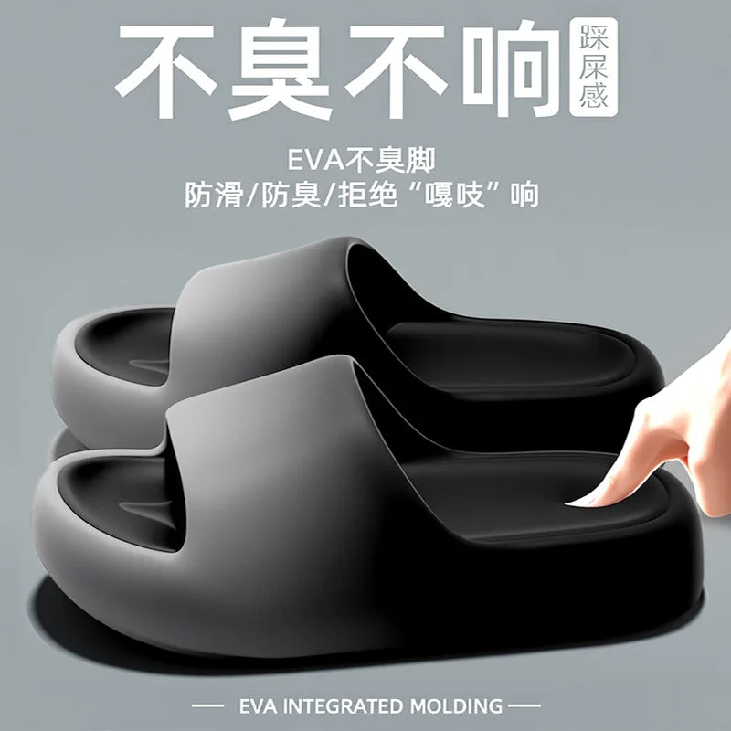 New EVA Cloud Slides Thick Sole Non Slip Odor Free Summer Slippers For Women Men Bathroom Dormitory Shower Bedroom Home Shoes