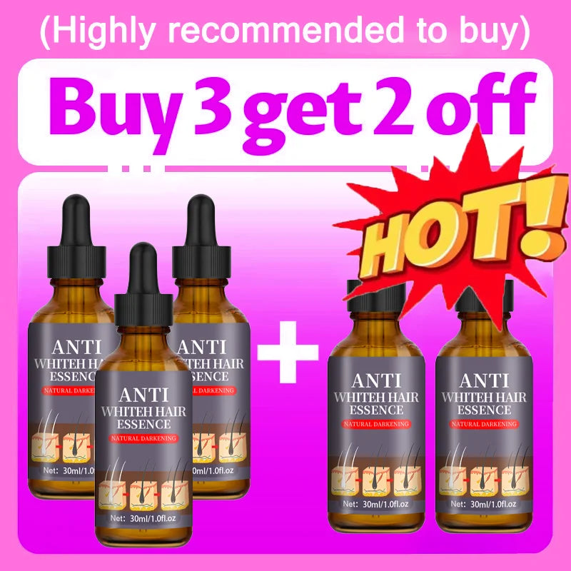 Natural Hair Care Essence Serum Anti Gray Nourish Repair For All Hair Types
