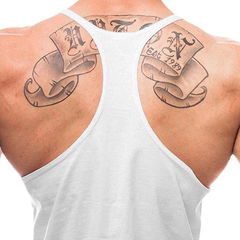 Running Vests Mens ANIMAL Letters Printed Gym Stringer Tank Tops Cotton Bodybuilding Sleeveless Singlets Muscle Fitness Clothing