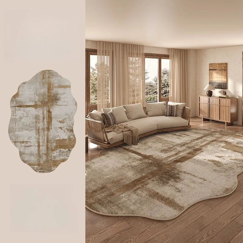 Irregular Shapes Bedroom Decor Large Carpet Light Luxury Carpets for Living Room Thick Plush Cloakroom Floor Mat Fluffy Soft Rug