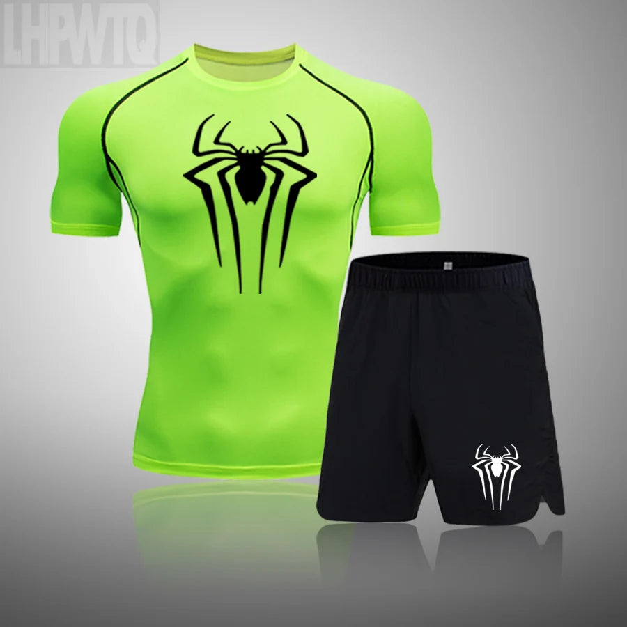 New Compression Shirt Men Rashguard Fitness Short Sleeve Running Shirt Man Gym T Shirt Sportswear Tights T Shirt Men