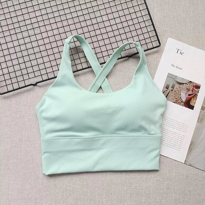 Shockproof High-Intensity Exercise Fitness Bra All-In-One Cup Running Gathered Yoga Beauty Back Breathable Sports Bra for Women