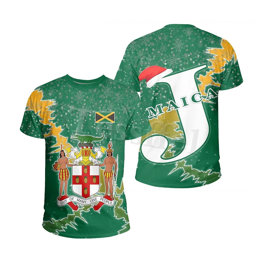 Tessffel Jamaica Lion Emblem Summer New Fashion 3D Print Tops Tee Tshirt Men Women Short Sleeve T shirt Streetwear Style-4