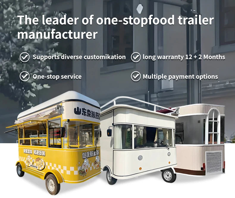 Catering Food Truck Fully Equipped Mobile Kitchen Pizza Coffee Cart Ice Cream BBQ Truck Cheap Mobile Food Trailer