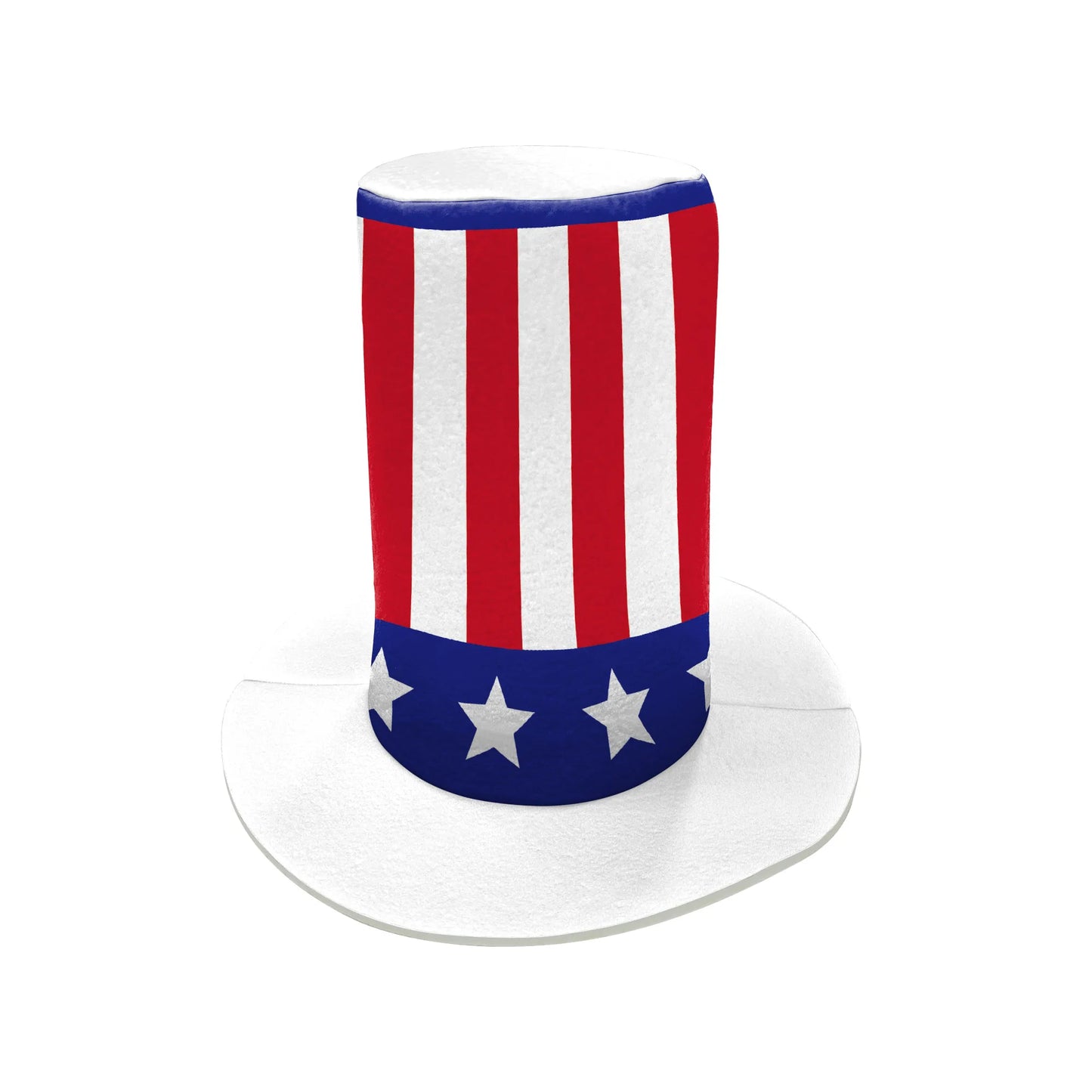 [You're My Secret] Uncle Sam Hat Shaped Costume USA Stars Stripes Funny Novelty Outfit 4th of July Printed Patriotic Dress Up