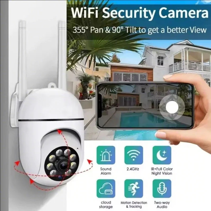 1080P Wifi Surveillance Camera Color Night Vision WiFi Camera Auto Tracking Wireless Camera Security Protection Outdoor Monitor