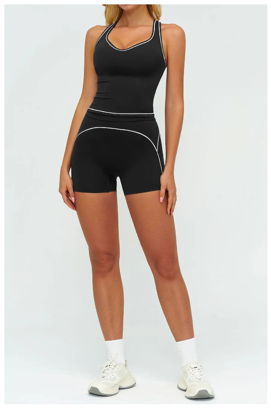 Women Yoga Set Tracksuit Sportswear Workout Athletic Wear Gym Vest Shorts Legging Fitness Bra Crop Top Long Sleeve Sports Suits