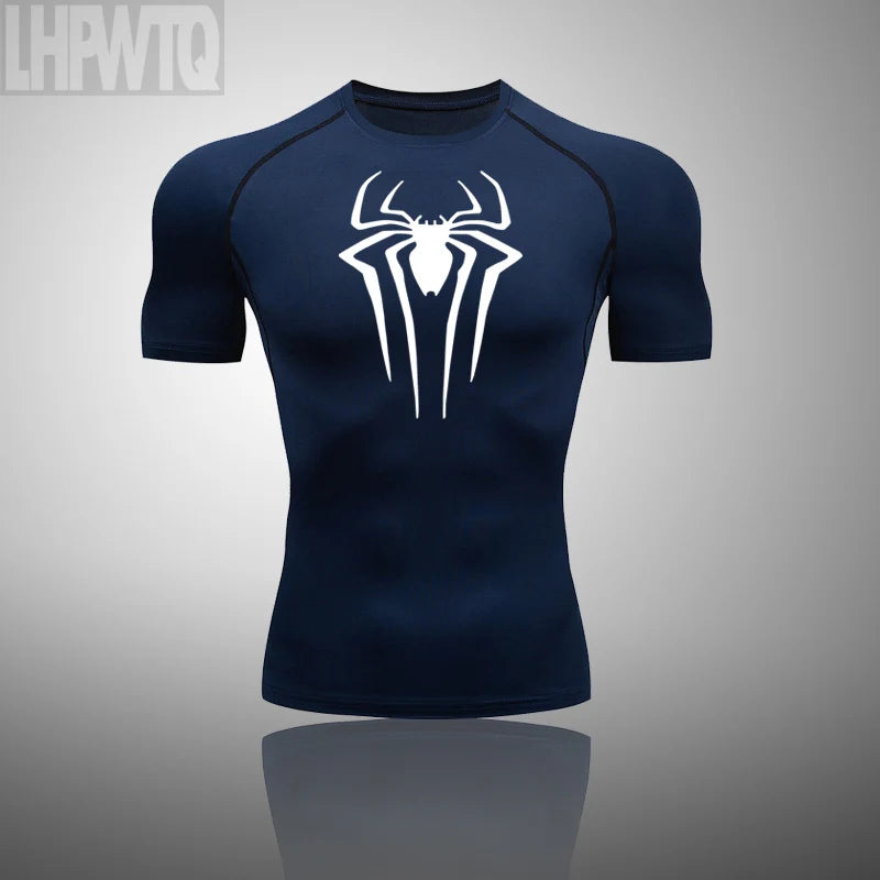 New Compression Shirt Men Rashguard Fitness Short Sleeve Running Shirt Man Gym T Shirt Sportswear Tights T Shirt Men