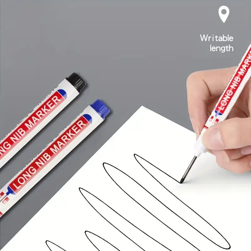 5/10/20Pcs Deep Hole Long Nib Head Markers For Metal Perforating Pen Waterproof Bathroom Woodworking Decoration Multi-Purpose