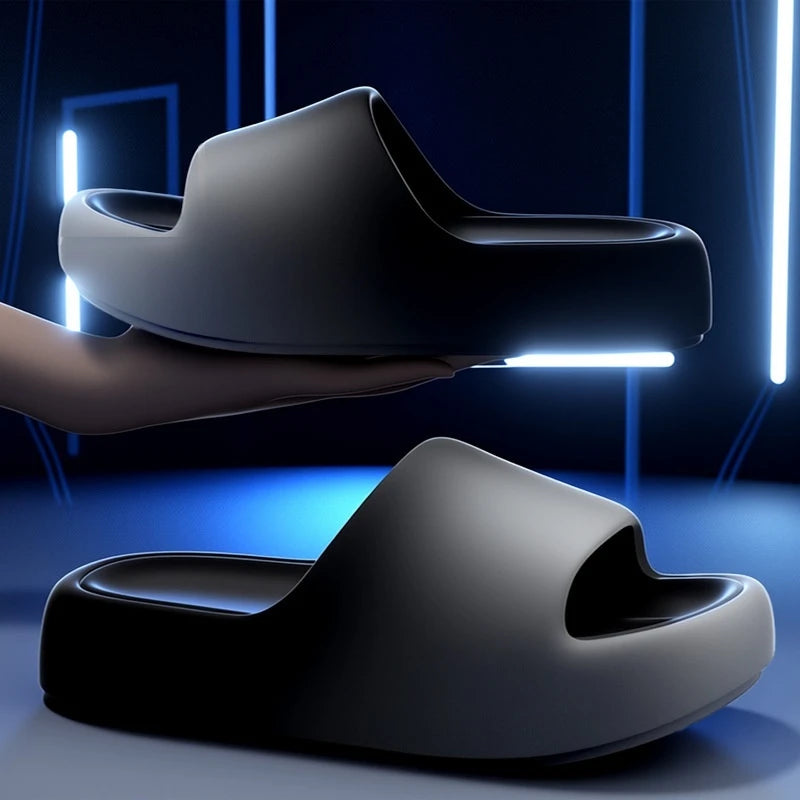 New EVA Cloud Slides Thick Sole Non Slip Odor Free Summer Slippers For Women Men Bathroom Dormitory Shower Bedroom Home Shoes