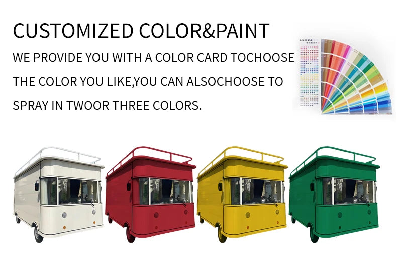 Catering Food Truck Fully Equipped Mobile Kitchen Pizza Coffee Cart Ice Cream BBQ Truck Cheap Mobile Food Trailer