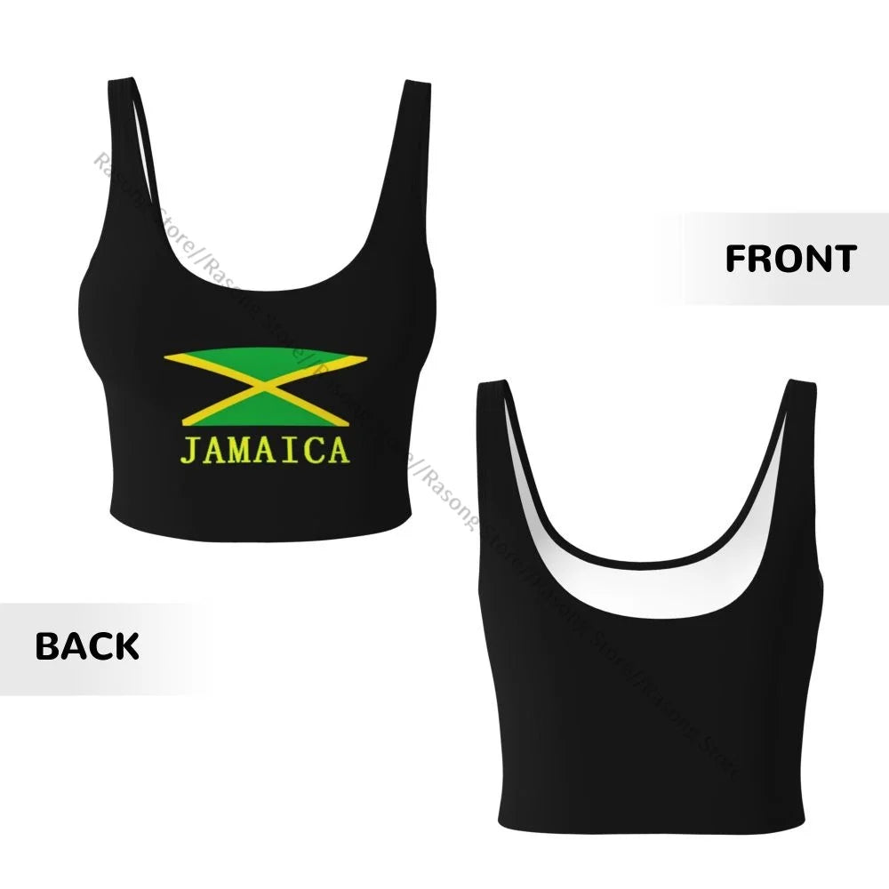 Sports Bra Women Running Yoga Clothes Vest Jamaica Flag Gathering Fitness Vest
