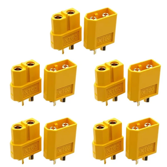 10PCS XT60 Battery Connector Male Plug Gold-plated Connector DIY Connecting Part for RC Aircraft Drone Accessories